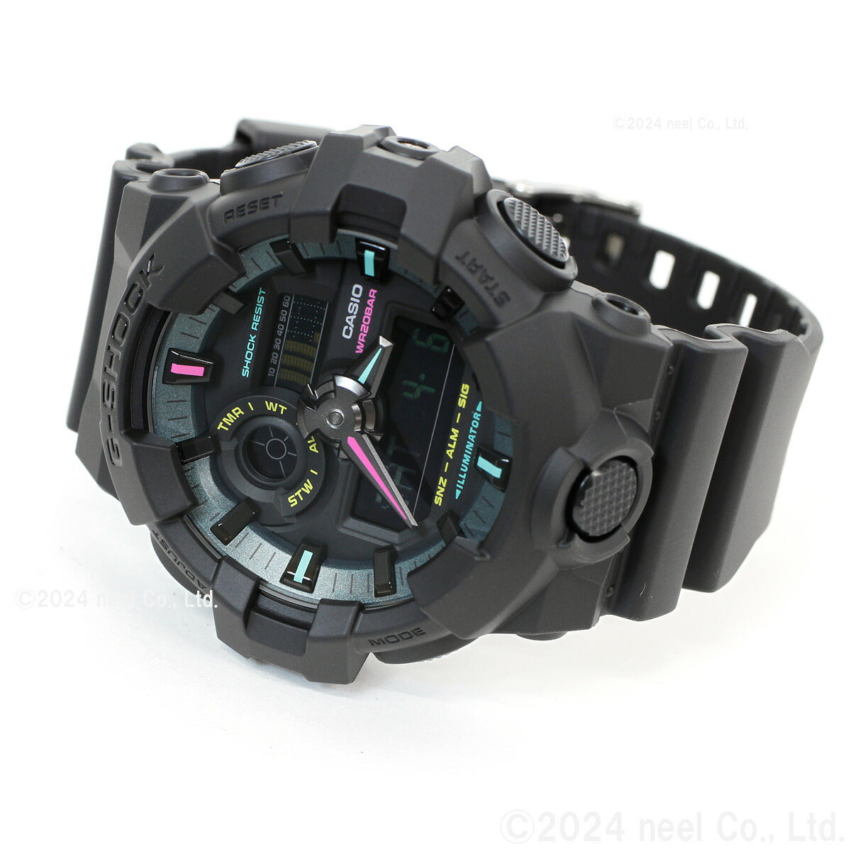 G-SHOCK カシオ Gショック CASIO アナデジ 限定モデル 腕時計 メンズ GA-700MF-1AJF Multi Fluorescent color シリーズ【2024 新作】