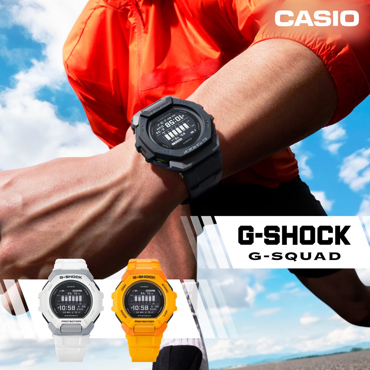 G-SHOCK G-SQUAD カシオ Gショック ジースクワッド CASIO GBD-300-7JF Bluetooth搭載 GPS 腕時計 メンズ スマートフォンリンク【2024 新作】