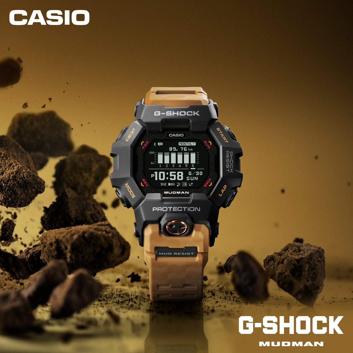 G-SHOCK デジタル カシオ Gショック マッドマン MUDMAN 腕時計 メンズ MASTER OF G GDG-B100-1A5JF【2026 新作】