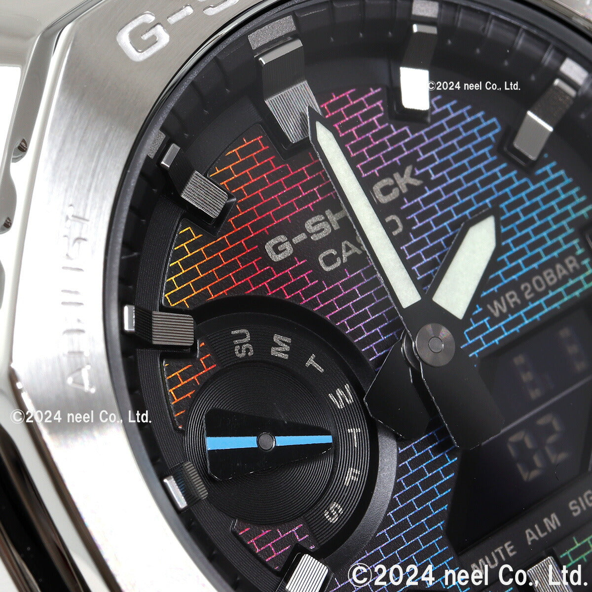 G-SHOCK カシオ Gショック CASIO アナデジ 腕時計 メンズ GM-2100RW-1AJF レインボーカラー レンガパターン デザイン メタルカバー【2024 新作】
