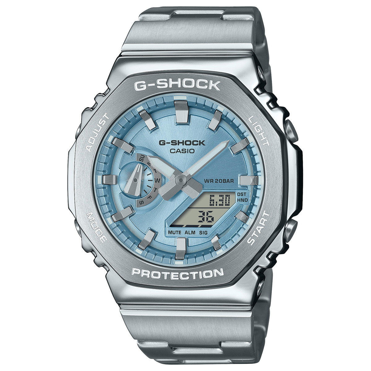 G-SHOCK アナデジ メンズ 腕時計 カシオ CASIO GM-2110D-2AJF スカイブルー メタルベゼル&メタルバンド【2024 新作】