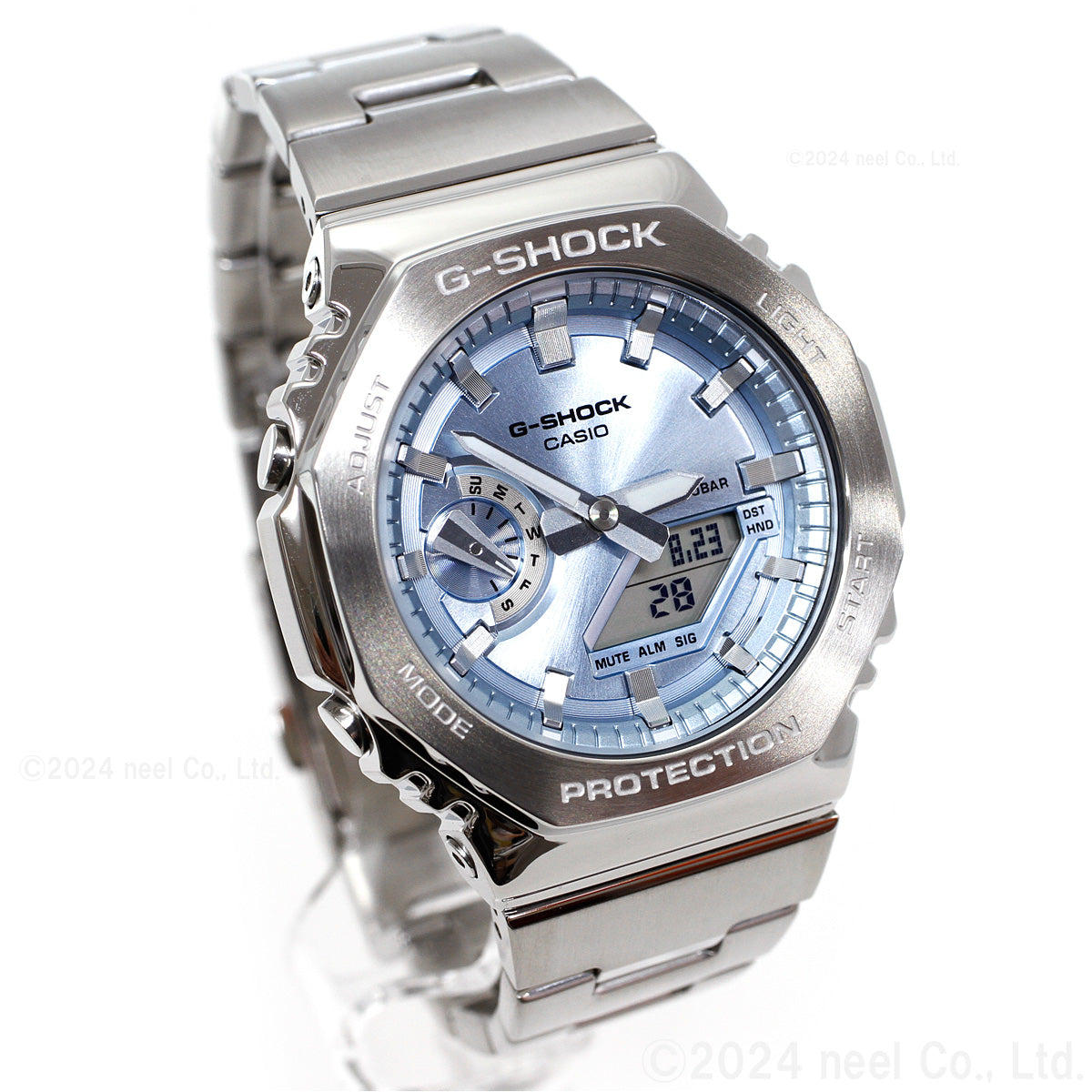 G-SHOCK アナデジ メンズ 腕時計 カシオ CASIO GM-2110D-2AJF スカイブルー メタルベゼル&メタルバンド【2024 新作】