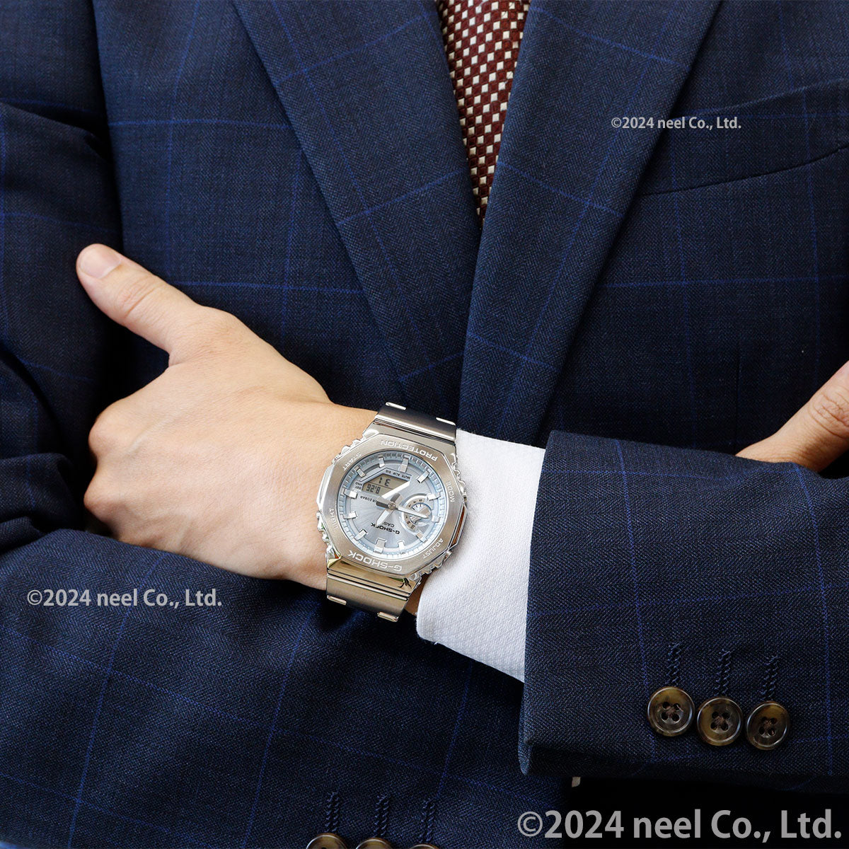 G-SHOCK アナデジ メンズ 腕時計 カシオ CASIO GM-2110D-2AJF スカイブルー メタルベゼル&メタルバンド【2024 新作】