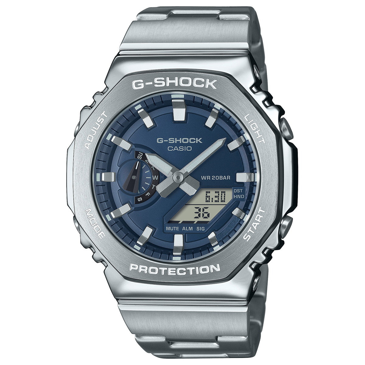 G-SHOCK アナデジ メンズ 腕時計 カシオ CASIO GM-2110D-2BJF ネイビー メタルベゼル&メタルバンド【2024 新作】