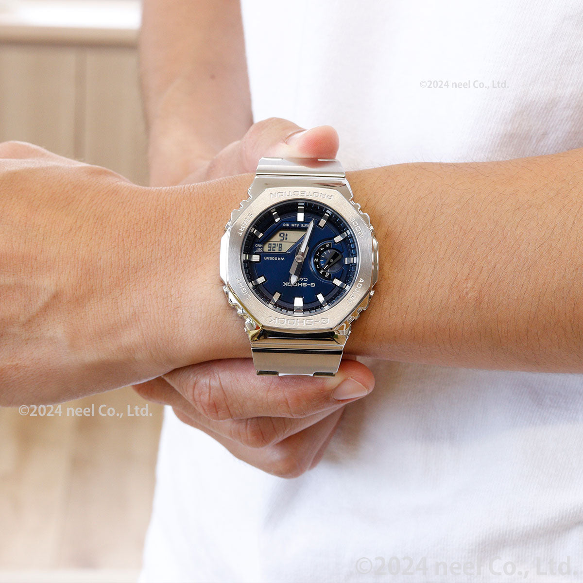 G-SHOCK アナデジ メンズ 腕時計 カシオ CASIO GM-2110D-2BJF ネイビー メタルベゼル&メタルバンド【2024 新作】