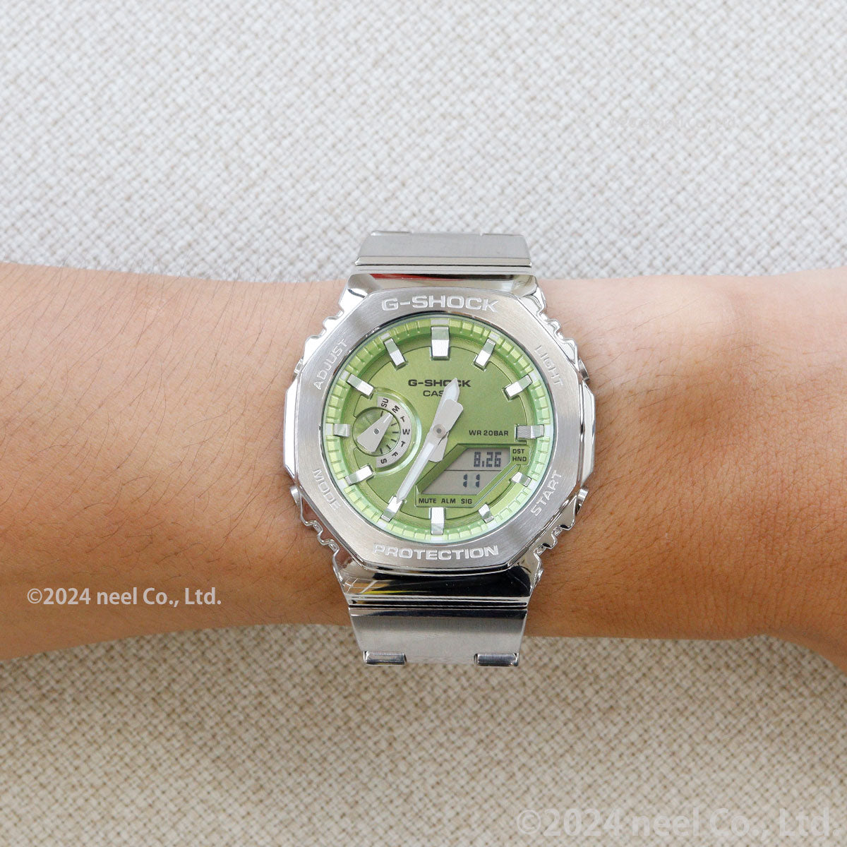 G-SHOCK アナデジ メンズ 腕時計 カシオ CASIO GM-2110D-3AJF ライムグリーン メタルベゼル&メタルバンド【2024 新作】