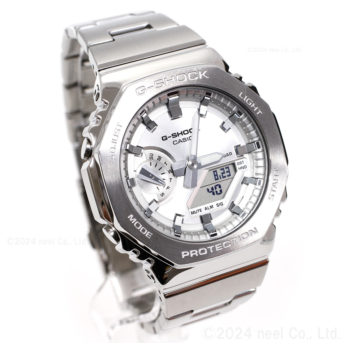 G-SHOCK アナデジ メンズ 腕時計 カシオ CASIO GM-2110D-7AJF シルバー メタルベゼル&メタルバンド【2024 新作】