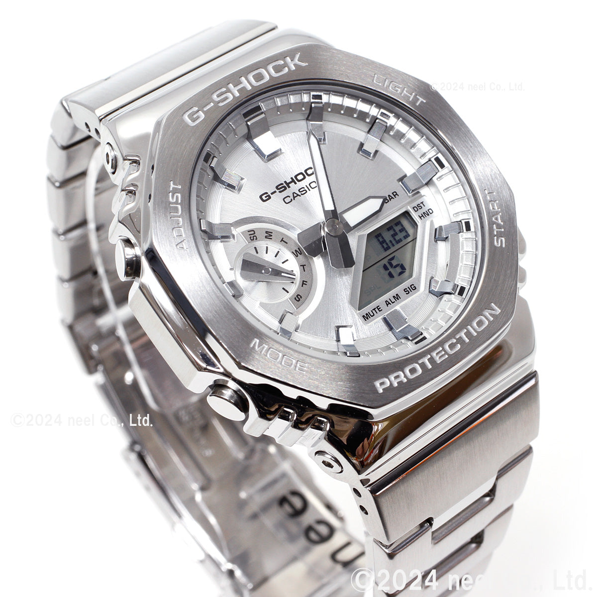 G-SHOCK アナデジ メンズ 腕時計 カシオ CASIO GM-2110D-7AJF シルバー メタルベゼル&メタルバンド【2024 新作】