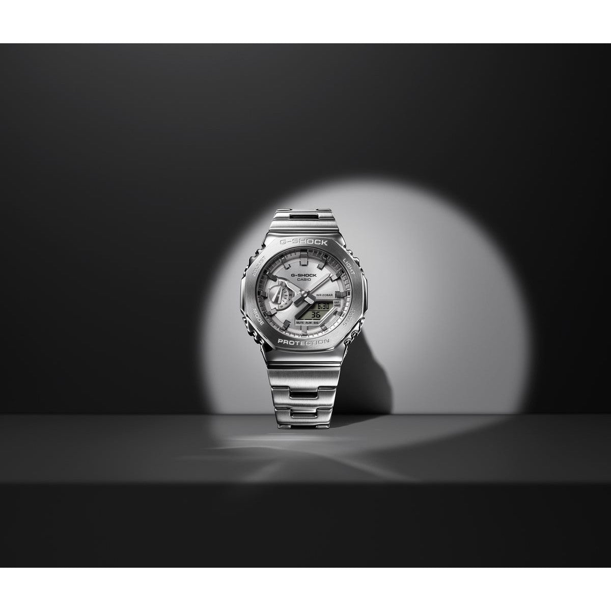 G-SHOCK アナデジ メンズ 腕時計 カシオ CASIO GM-2110D-7AJF シルバー メタルベゼル&メタルバンド【2024 新作】