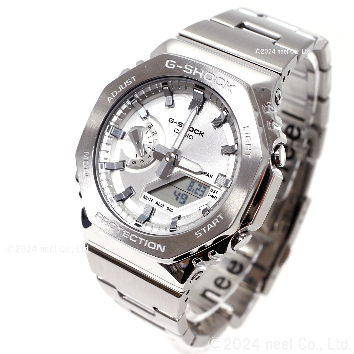 G-SHOCK アナデジ メンズ 腕時計 カシオ CASIO GM-2110D-7AJF シルバー メタルベゼル&メタルバンド【2024 新作】