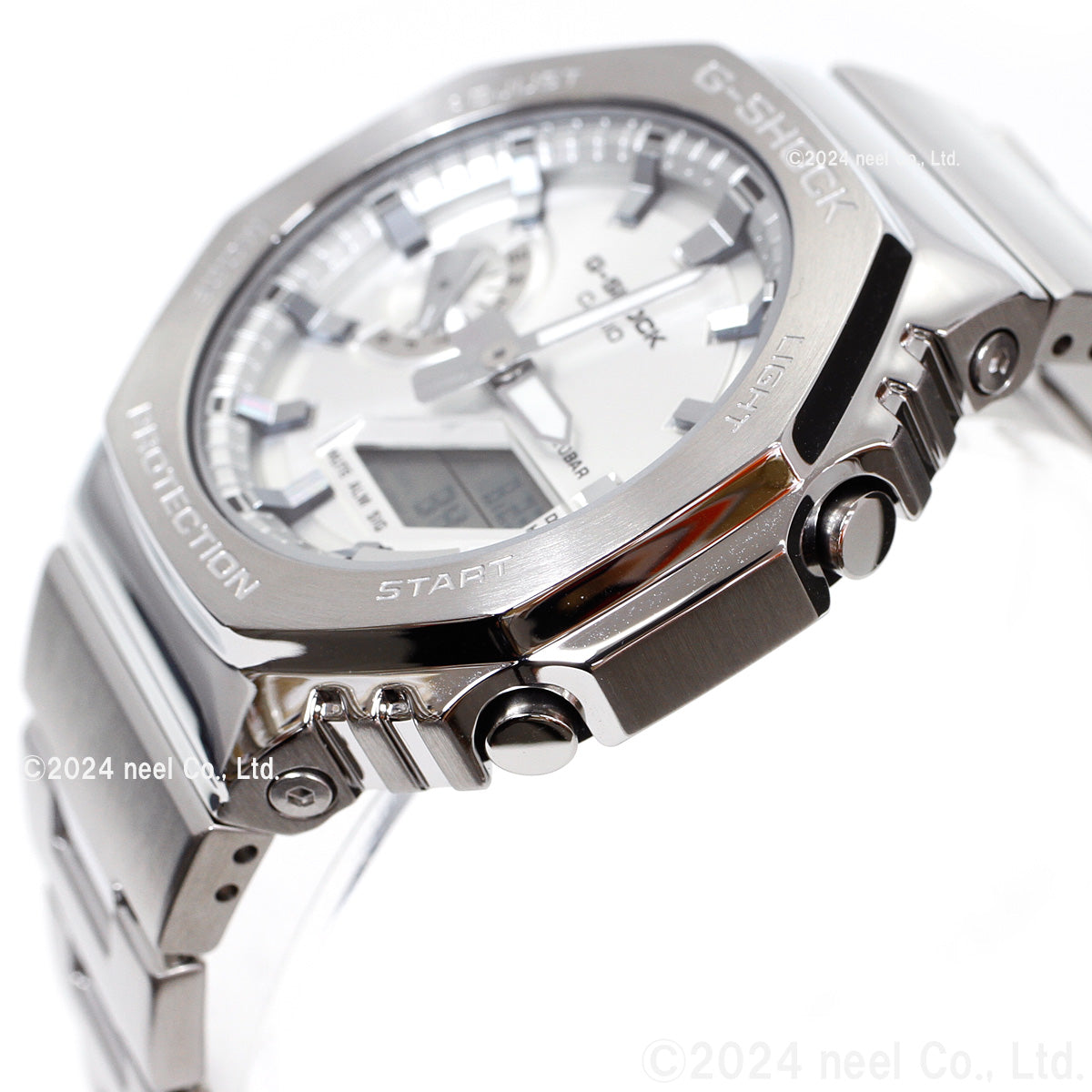 G-SHOCK アナデジ メンズ 腕時計 カシオ CASIO GM-2110D-7AJF シルバー メタルベゼル&メタルバンド【2024 新作】