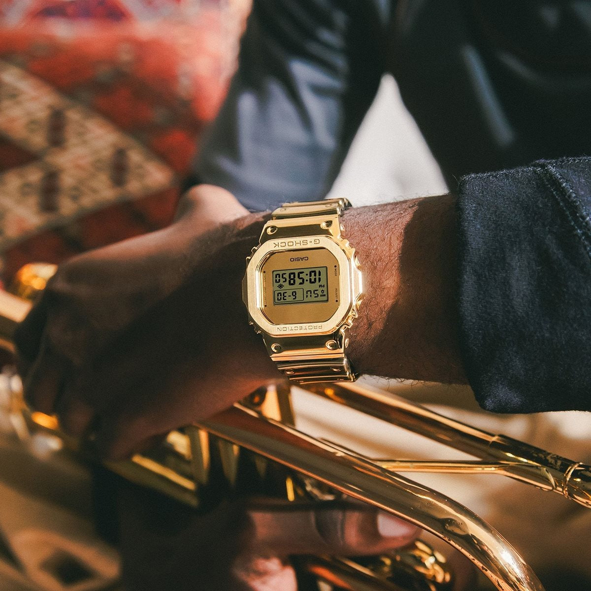 G-SHOCK デジタル カシオ Gショック CASIO 腕時計 メンズ GM-5600YMG-9JF FINE METALLIC SERIES ゴールド メタルベゼル【2025 新作】