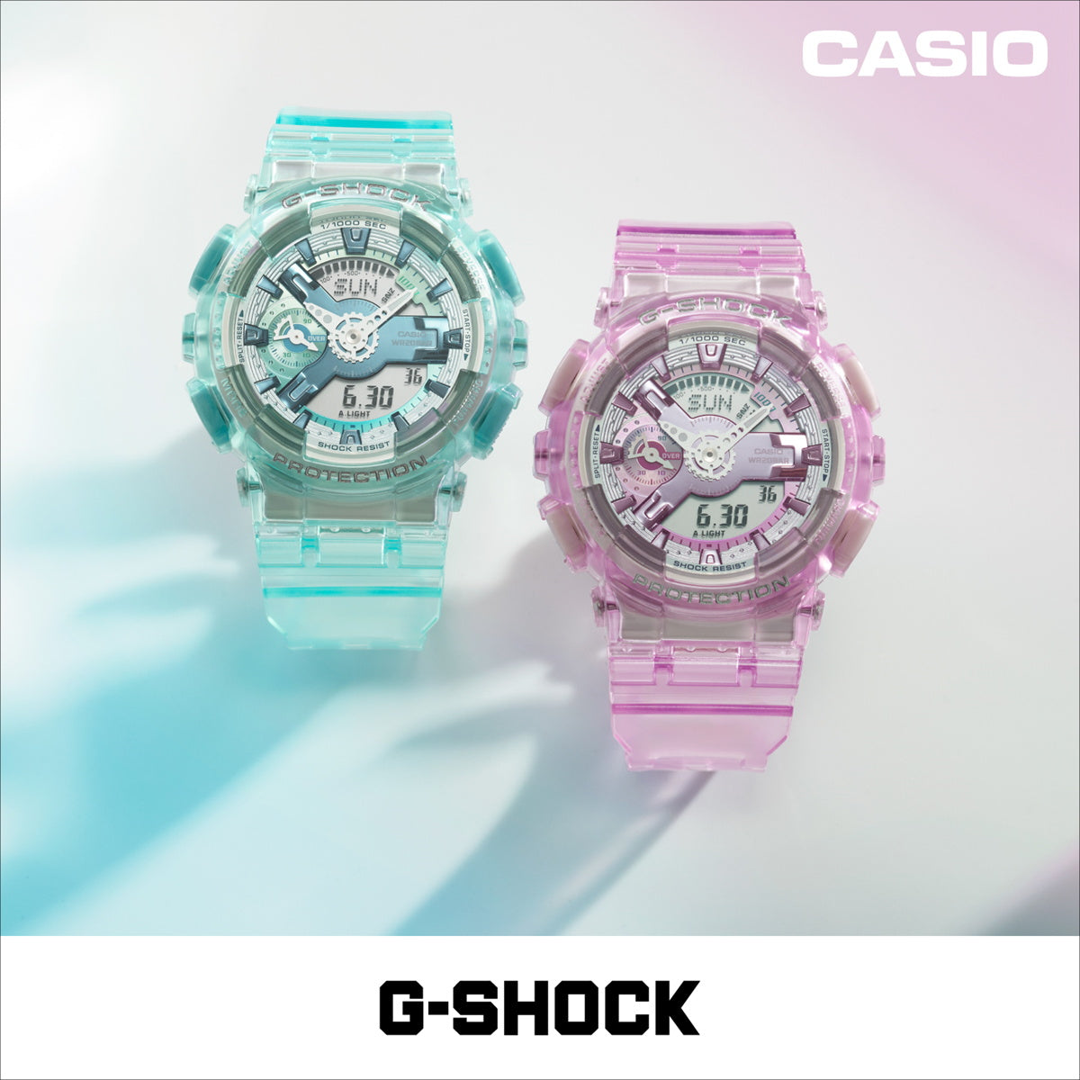 G-SHOCK カシオ Gショック CASIO オンライン限定モデル 腕時計 メンズ レディース GMA-S110VW-2AJF GA-110 小型化・薄型化モデル クリアスケルトン ブルーグリーン【2024 新作】