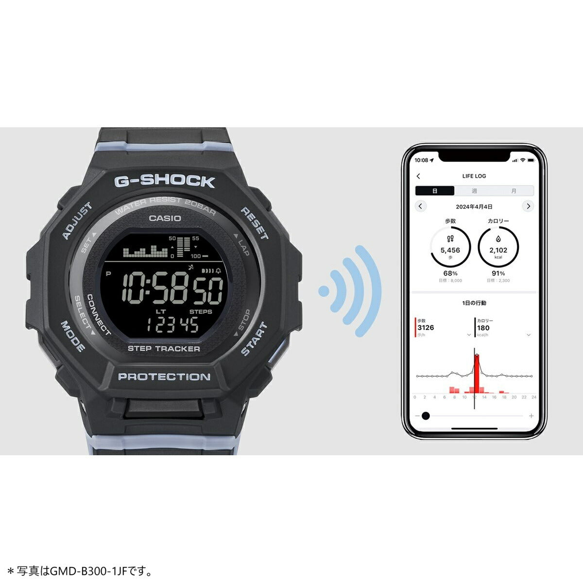 G-SHOCK カシオ Gショック CASIO デジタル 腕時計 GMD-B300-4JF 歩数計測機能 スマートフォンリンク【2024 新作】