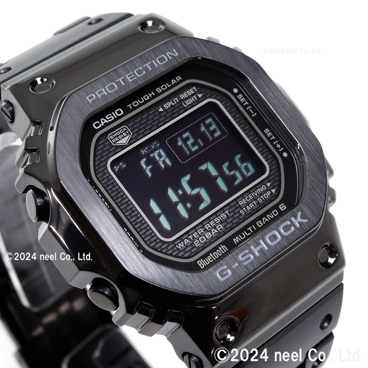 カシオ Gショック CASIO G-SHOCK タフソーラー 電波時計 デジタル 腕時計 メンズ フルメタル ブラック GMW-B5000GD-1JF