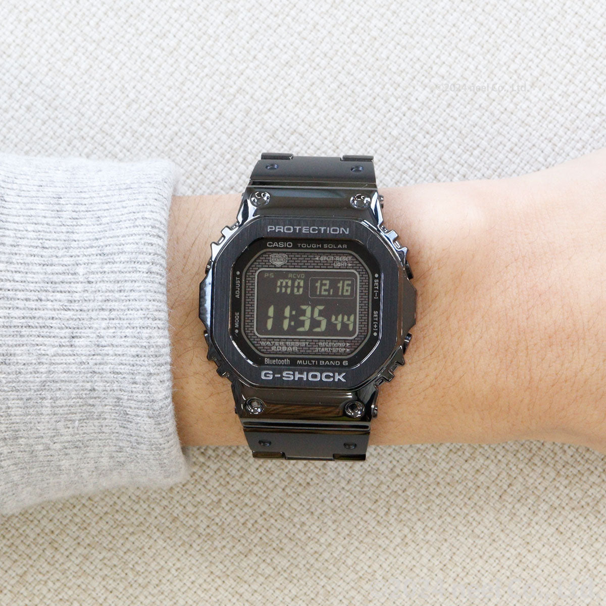 カシオ Gショック CASIO G-SHOCK タフソーラー 電波時計 デジタル 腕時計 メンズ フルメタル ブラック GMW-B5000GD-1JF