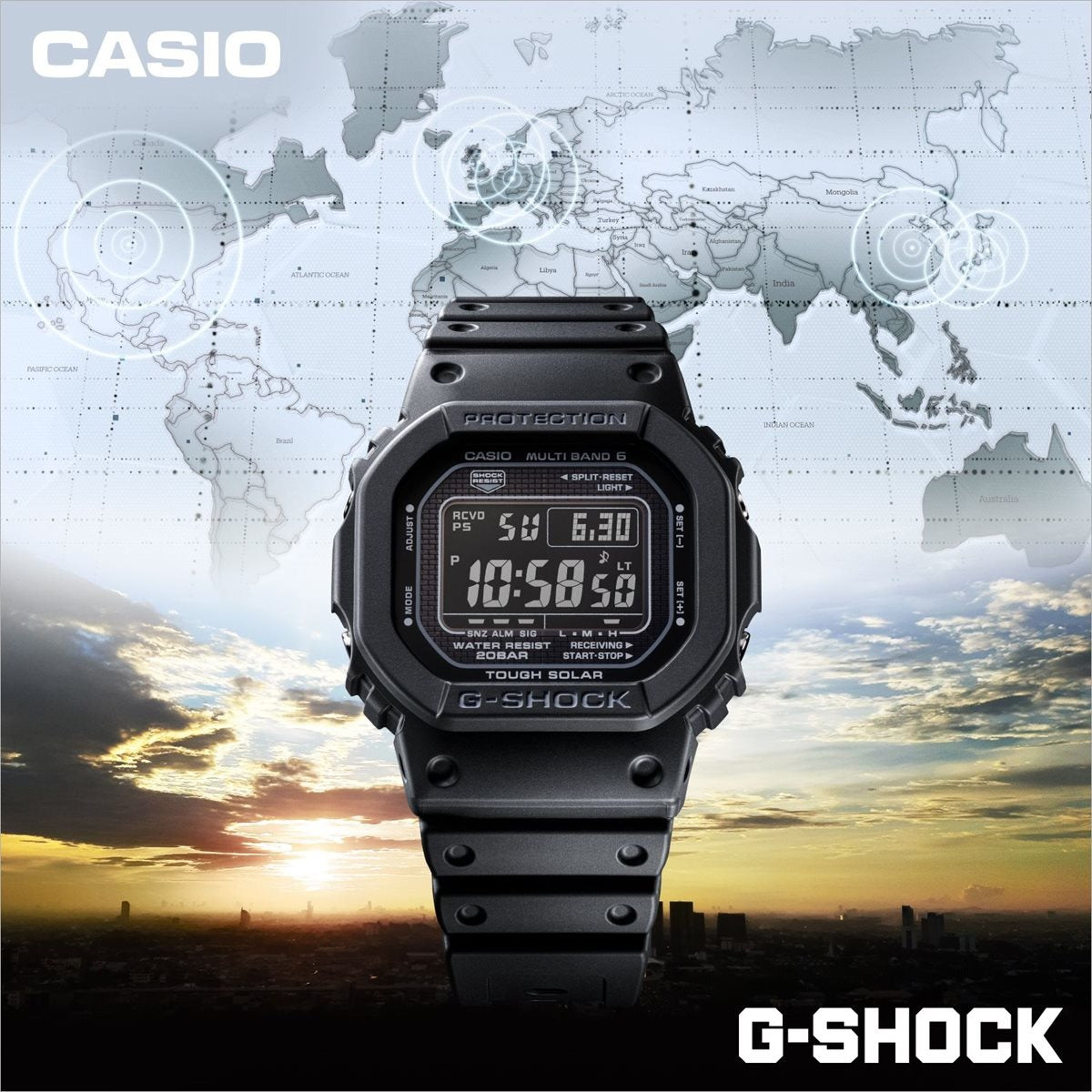 G-SHOCK Gショック GW-5000HS-1JF 電波 ソーラー 電波時計 ブラック デジタル メンズ 腕時計 カシオ CASIO タフソーラー【2025 新作】
