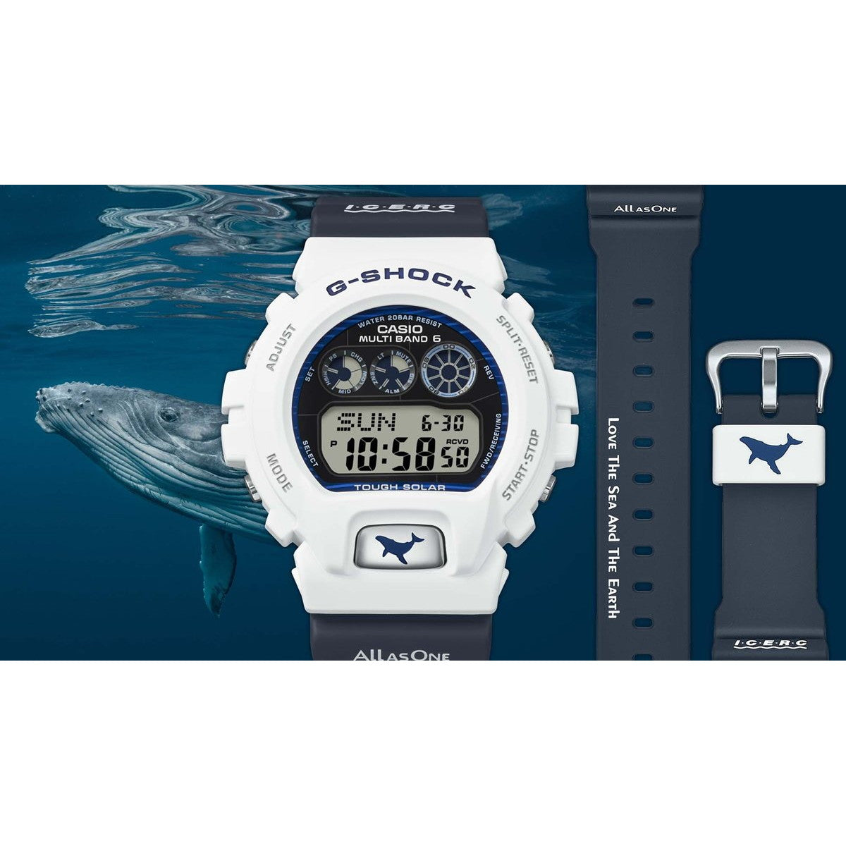 G-SHOCK カシオ Gショック CASIO ソーラー 腕時計 GW-6905K-7AJR タフソーラー スマートフォンリンク Love The Sea And The Earth ザトウクジラ【2025 新作】