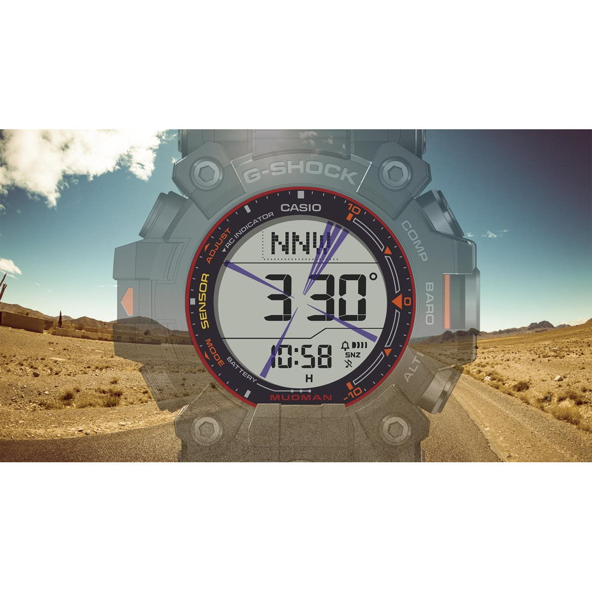 G-SHOCK 電波 ソーラー 電波時計 カシオ Gショック マッドマン MUDMAN CASIO 腕時計 メンズ MASTER OF G GW-9500MEC-1JF【2024 新作】