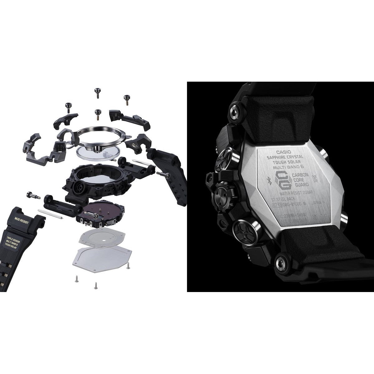G-SHOCK 電波 ソーラー 電波時計 カシオ Gショック マッドマスター MUDMASTER CASIO 腕時計 メンズ MASTER OF G GWG-B1000EC-1AJF【2024 新作】