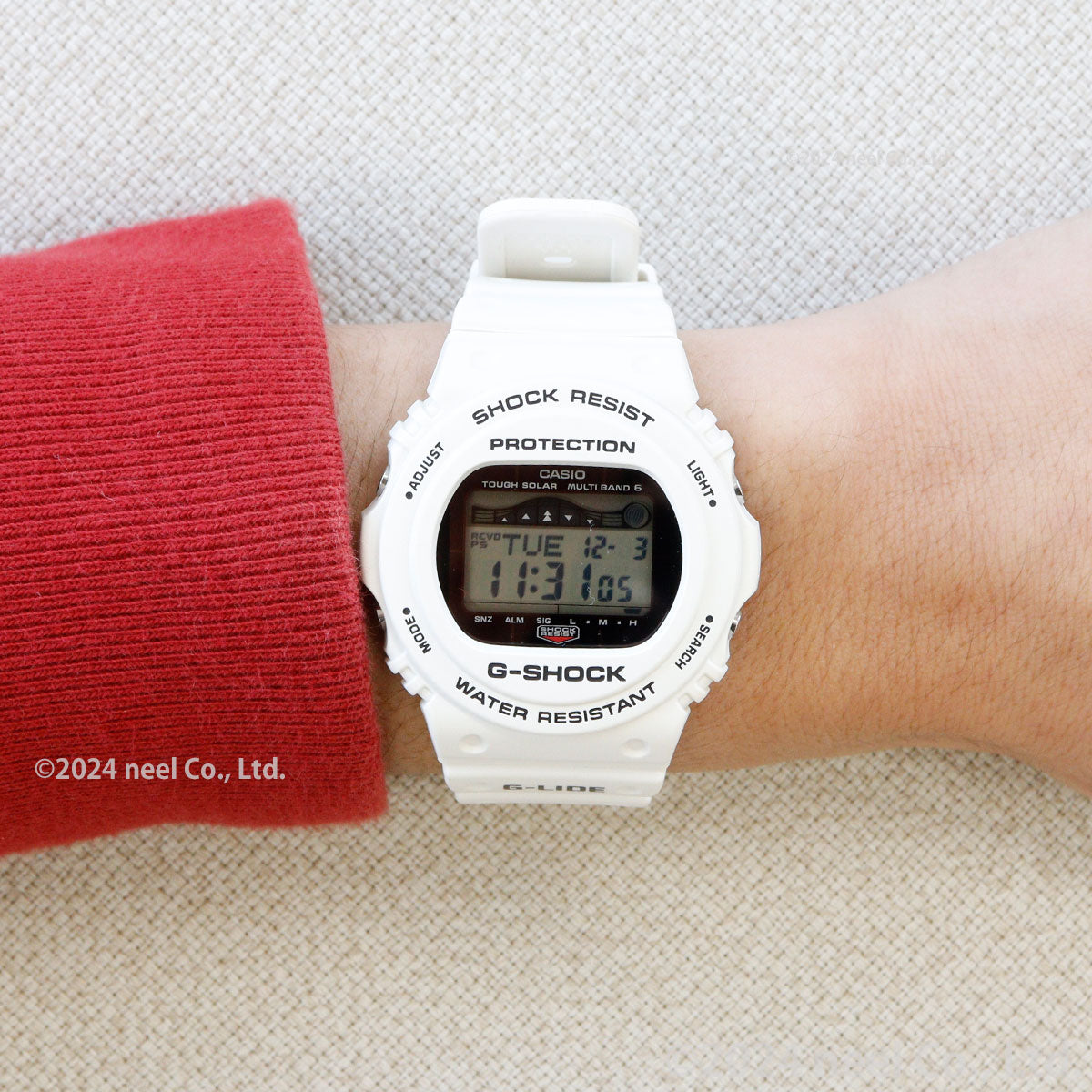 G-SHOCK 電波 ソーラー 電波時計 ホワイト 白 カシオ Gショック G-LIDE 腕時計 メンズ CASIO GWX-5700CS-7JF