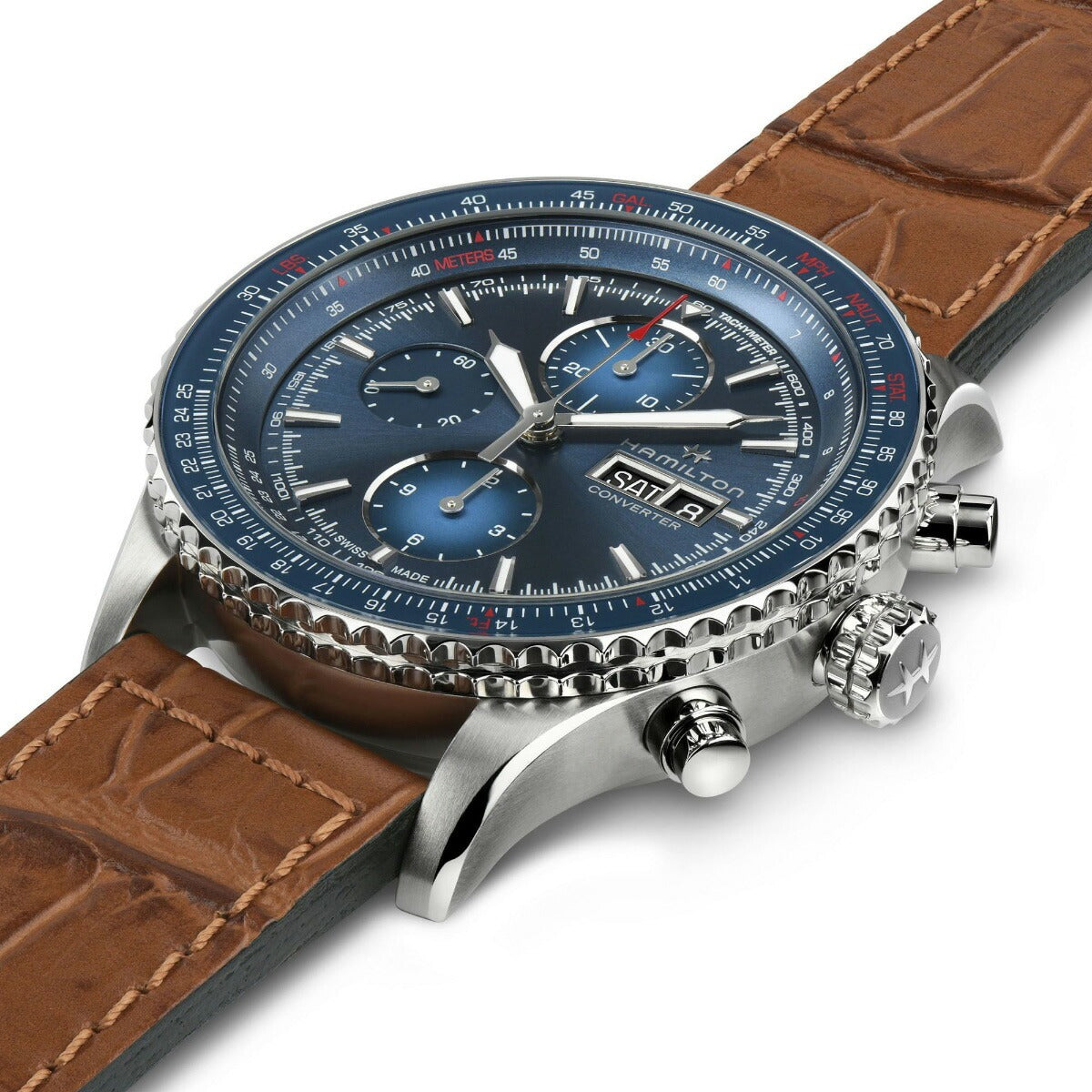 ハミルトン HAMILTON カーキ アビエーション コンバーター オート クロノグラフ H76746540 腕時計 メンズ 自動巻き KHAKI AVIATION【正規品】【60回分割手数料無料!】