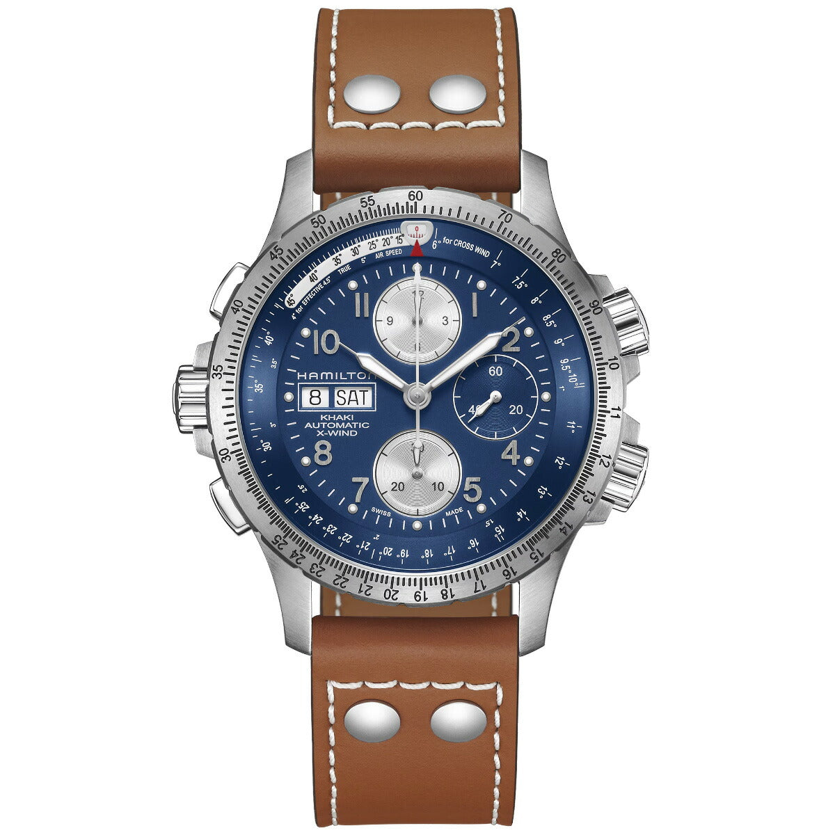 ハミルトン HAMILTON カーキ アビエーション X-ウィンド クロノ H77506540 腕時計 自動巻き KHAKI AVIATION X-WIND【2025 新作】【正規品】【60回分割手数料無料!】