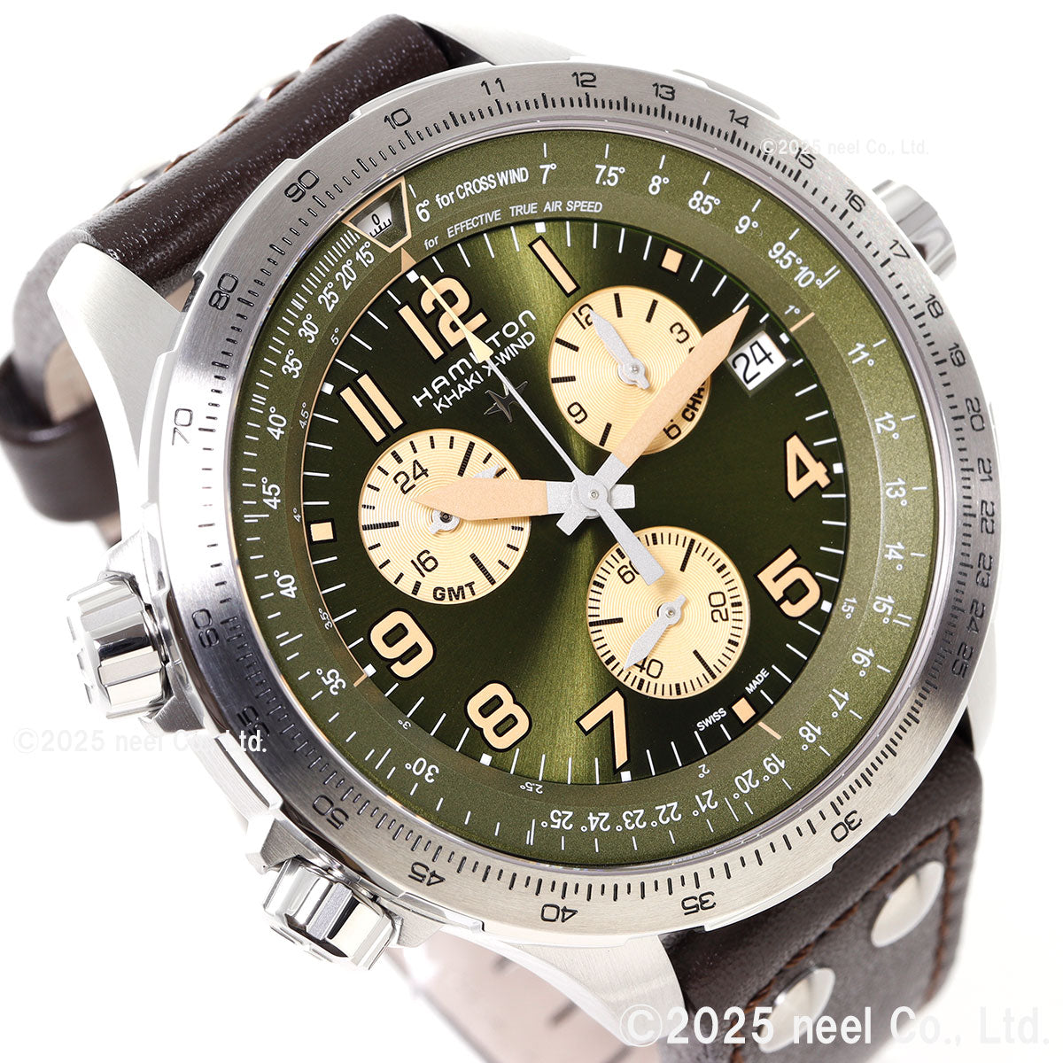 ハミルトン HAMILTON カーキ アビエーション X-ウィンド GMT クロノグラフ クォーツ H77932560 腕時計 メンズ KHAKI AVIATION【正規品】【60回分割手数料無料!】