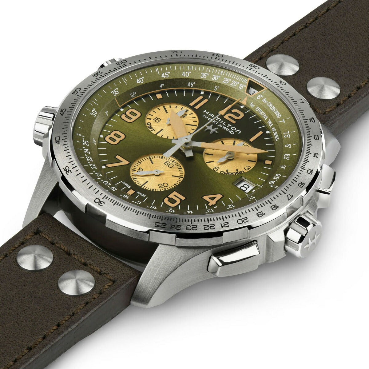 ハミルトン HAMILTON カーキ アビエーション X-ウィンド GMT クロノグラフ クォーツ H77932560 腕時計 メンズ KHAKI AVIATION【正規品】【60回分割手数料無料!】