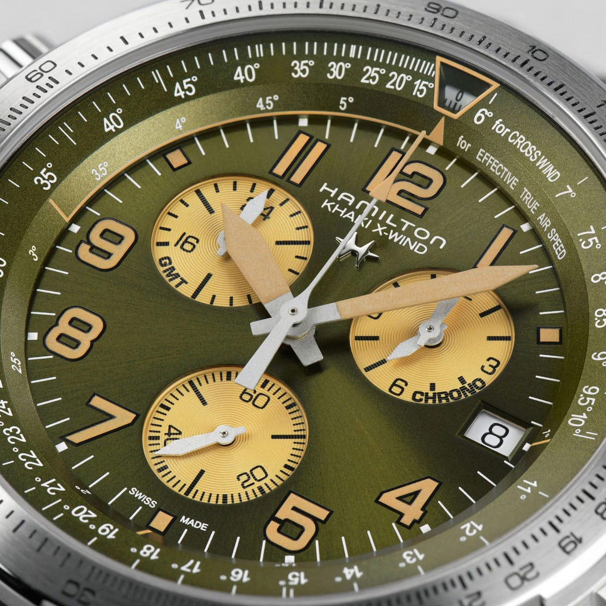 ハミルトン HAMILTON カーキ アビエーション X-ウィンド GMT クロノグラフ クォーツ H77932560 腕時計 メンズ KHAKI AVIATION【正規品】【60回分割手数料無料!】