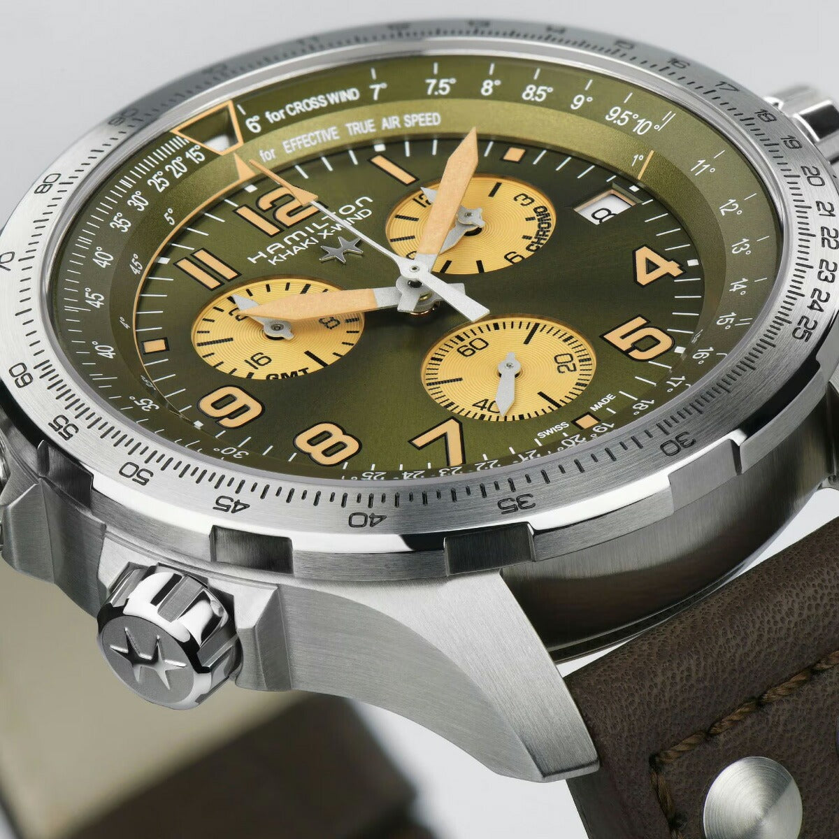 ハミルトン HAMILTON カーキ アビエーション X-ウィンド GMT クロノグラフ クォーツ H77932560 腕時計 メンズ KHAKI AVIATION【正規品】【60回分割手数料無料!】