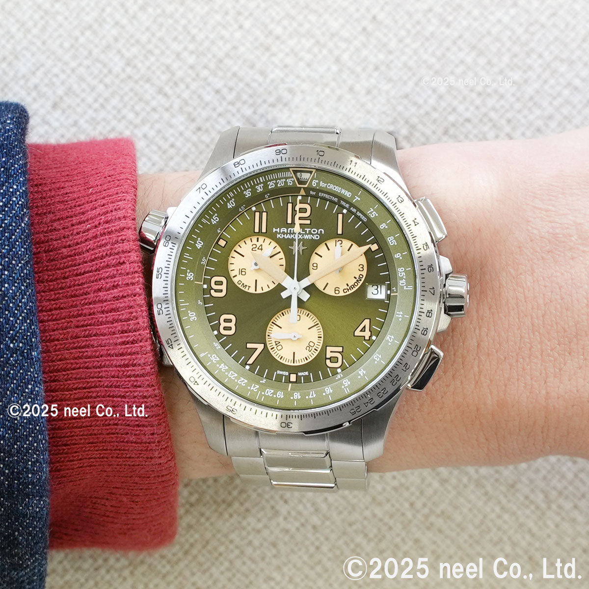 ハミルトン HAMILTON カーキ アビエーション X-ウィンド GMT クロノグラフ クォーツ H77932560 腕時計 メンズ KHAKI AVIATION【正規品】【60回分割手数料無料!】