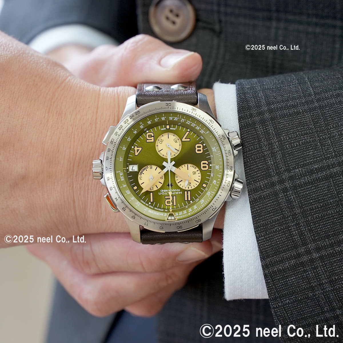 ハミルトン HAMILTON カーキ アビエーション X-ウィンド GMT クロノグラフ クォーツ H77932560 腕時計 メンズ KHAKI AVIATION【正規品】【60回分割手数料無料!】
