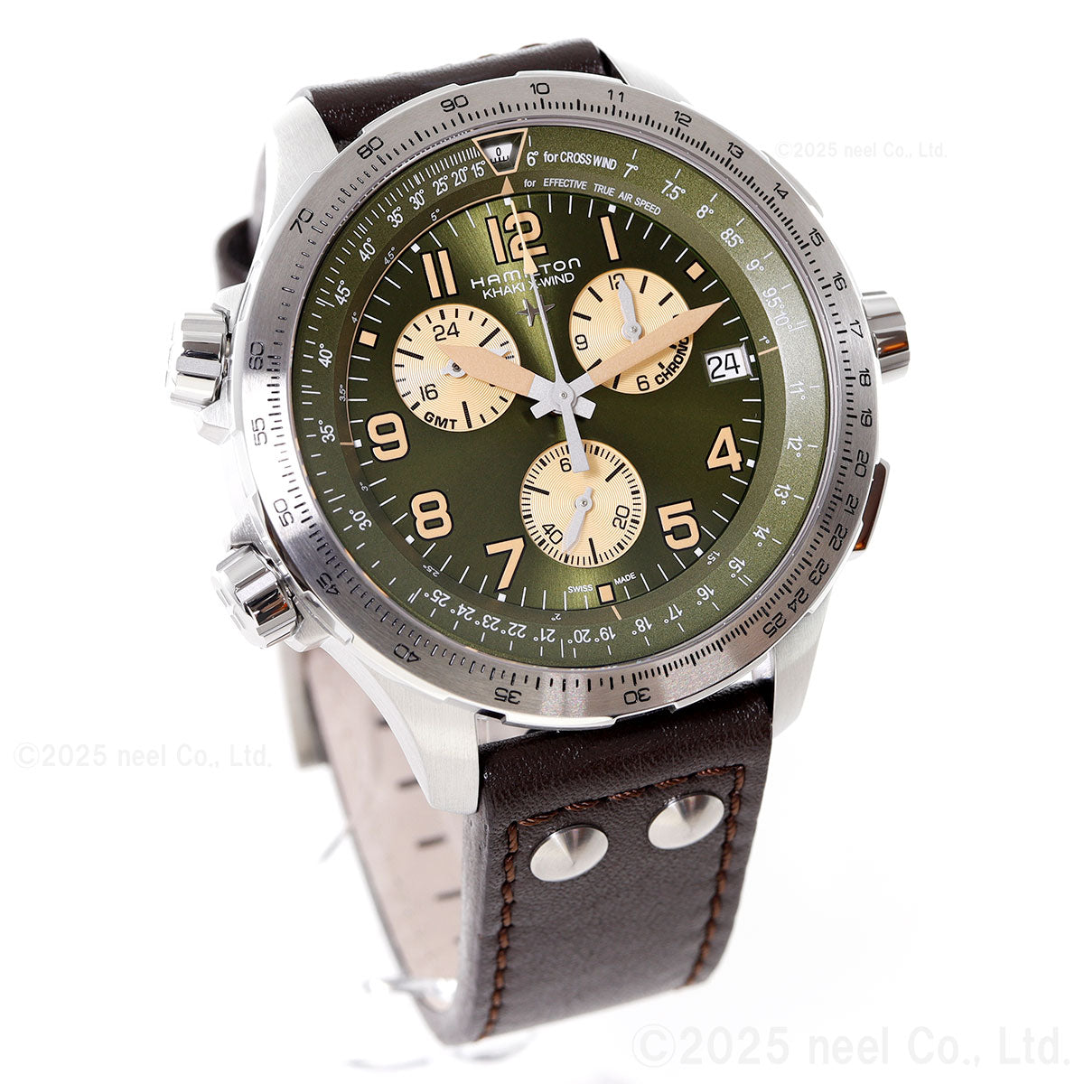 ハミルトン HAMILTON カーキ アビエーション X-ウィンド GMT クロノグラフ クォーツ H77932560 腕時計 メンズ KHAKI AVIATION【正規品】【60回分割手数料無料!】