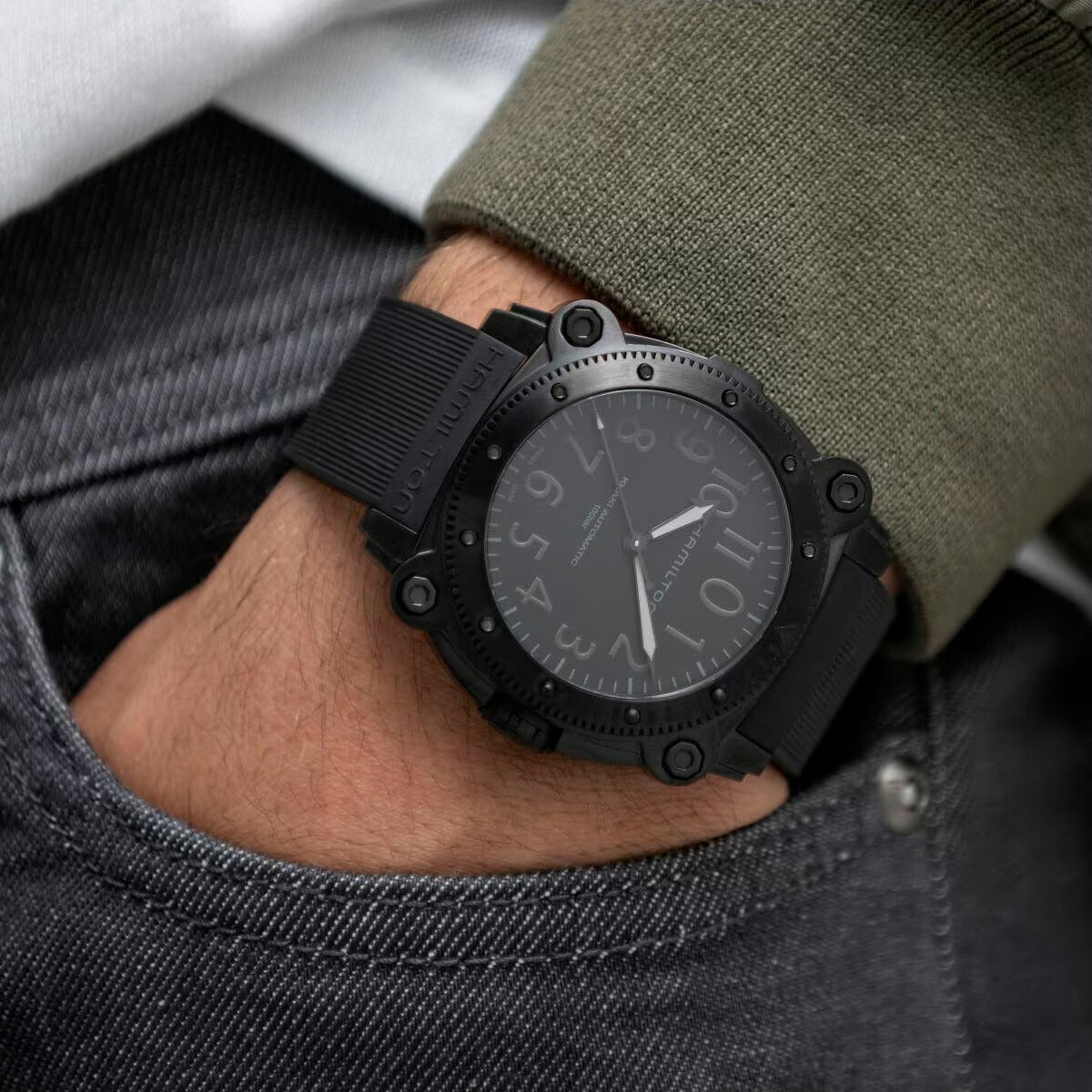 ハミルトン HAMILTON カーキ ネイビー ビロウ ゼロ チタニウム オート 46mm H78505330 腕時計 メンズ 自動巻き BELOWZERO TITANIUM AUTO【正規品】【60回分割手数料無料!】