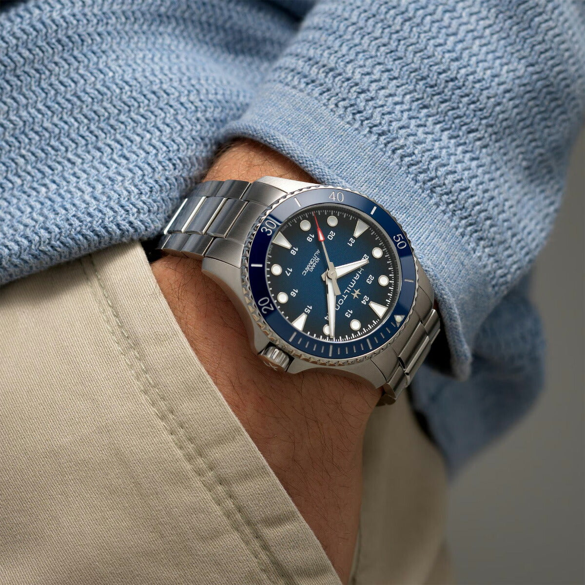 ハミルトン HAMILTON カーキ ネイビー スキューバ オート H82505140 腕時計 メンズ 自動巻き KHAKI NAVY SCUBA AUTO【正規品】【60回分割手数料無料!】