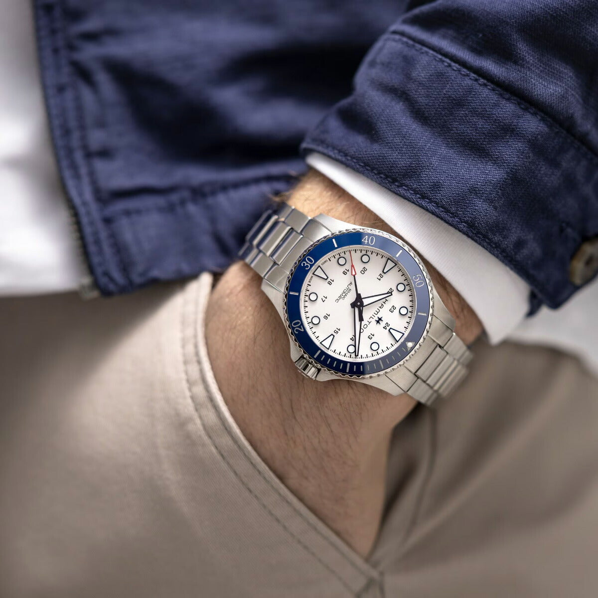 ハミルトン HAMILTON カーキ ネイビー スキューバ オート H82505150 腕時計 メンズ 自動巻き KHAKI NAVY SCUBA AUTO【正規品】【60回分割手数料無料!】