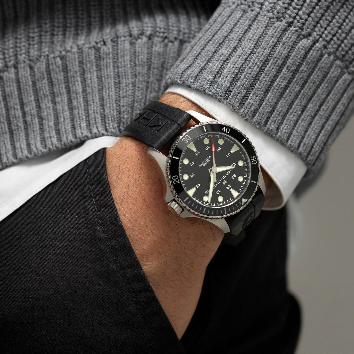 ハミルトン HAMILTON カーキ ネイビー スキューバ オート H82515330 腕時計 メンズ 自動巻き KHAKI NAVY SCUBA AUTO【正規品】【60回分割手数料無料!】