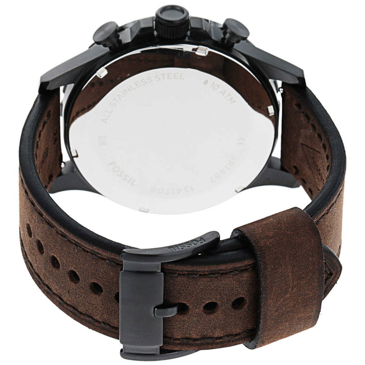 フォッシル FOSSIL 腕時計 メンズ NATE クロノグラフ ブラウンレザーウォッチ JR1487