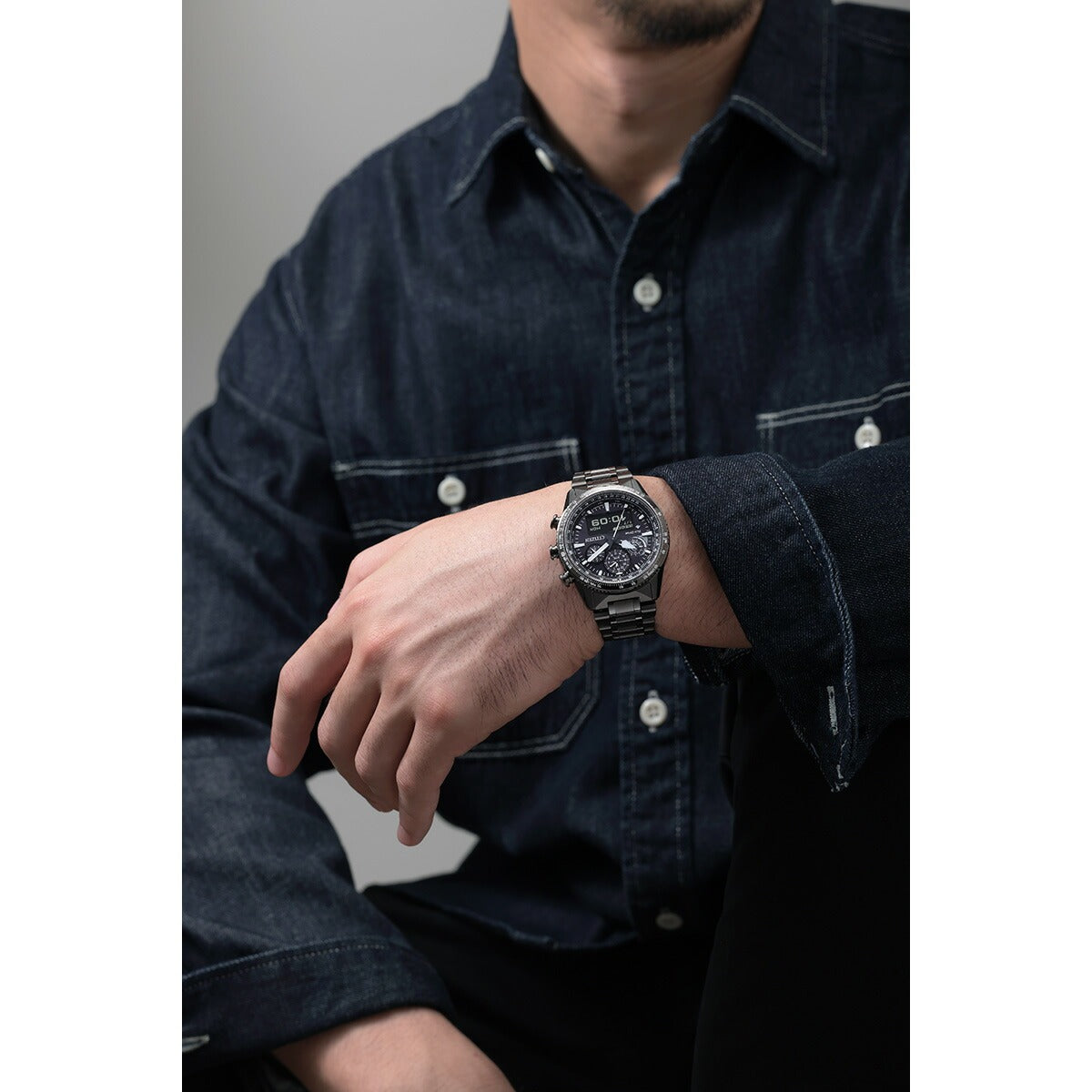 シチズン プロマスター スカイ エコドライブ 腕時計 メンズ JV2005-58E ソーラー クロノグラフ アナデジ CITIZEN PROMASTER SKY【2025 新作】