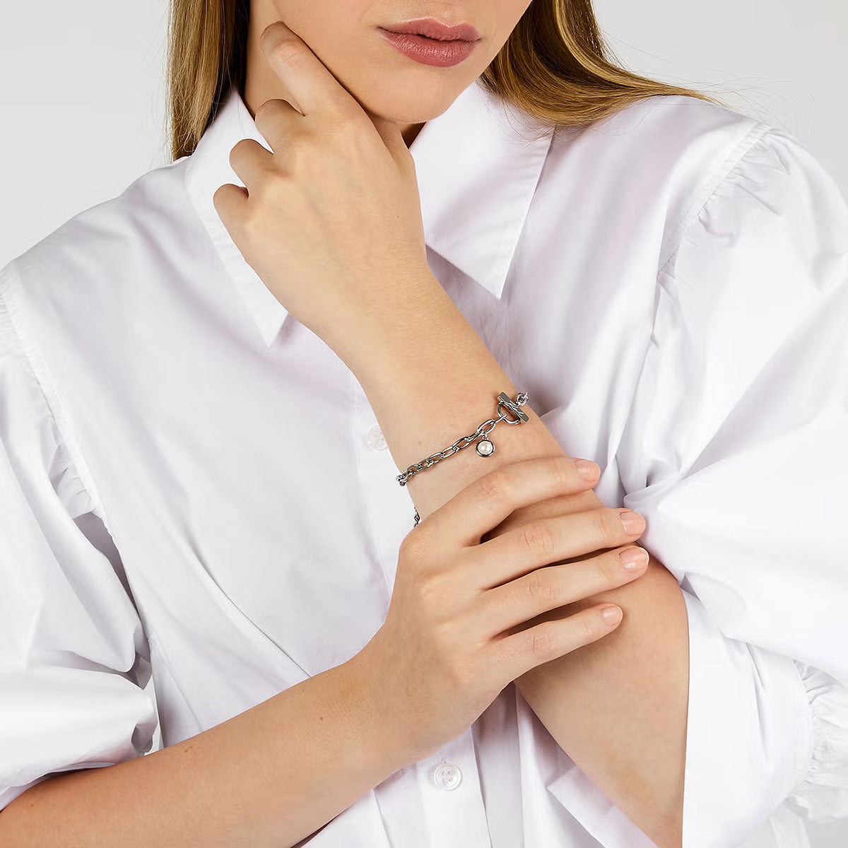 カール ラガーフェルド KARL LAGERFELD ブレスレット アクセサリー パールコレクション Pearl Collection シルバー シェル パール ホワイト KLAYR06