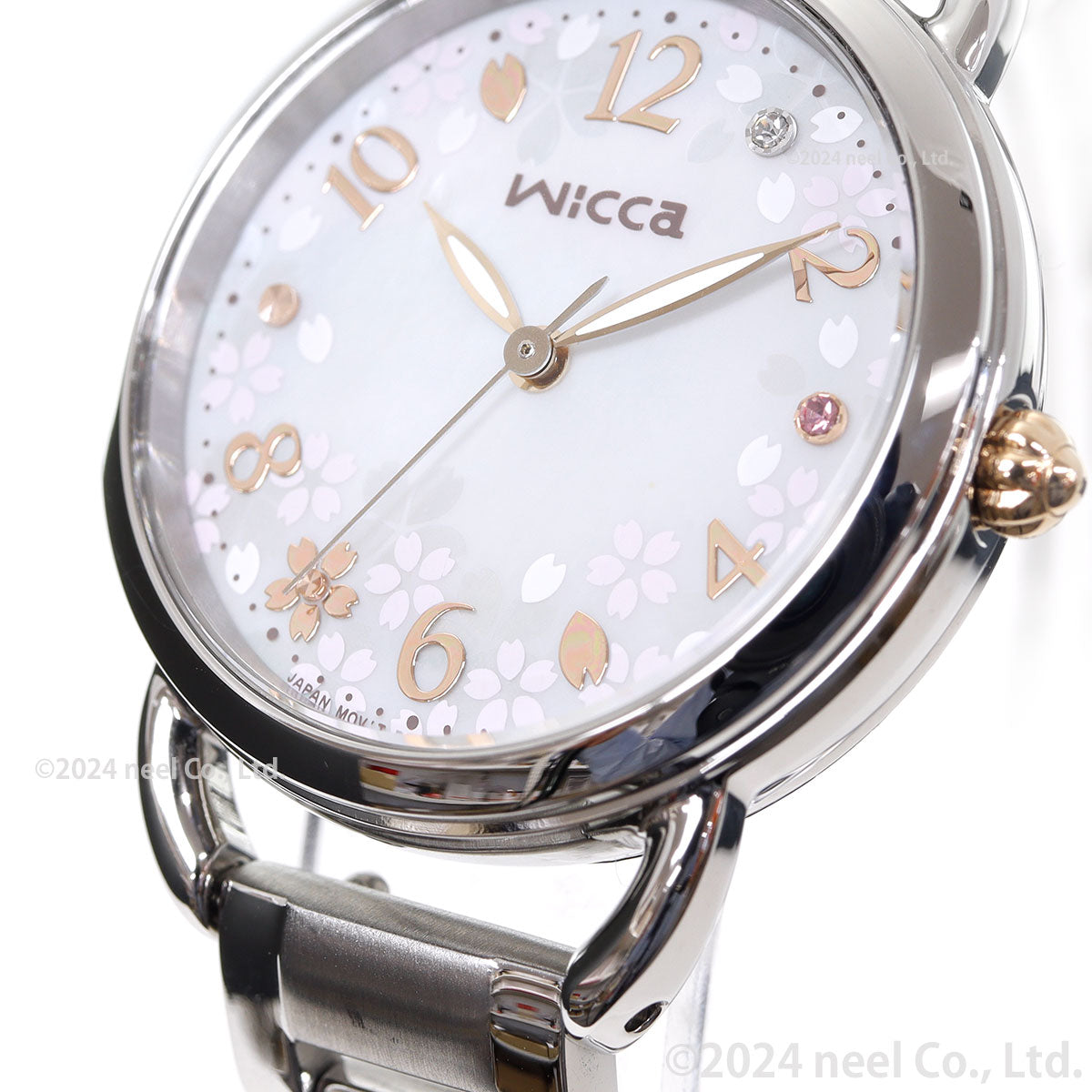 シチズン ウィッカ CITIZEN wicca ソーラーテック サクラ限定モデル 腕時計 レディース KP6-014-21 替えバンド付属【2025 新作】