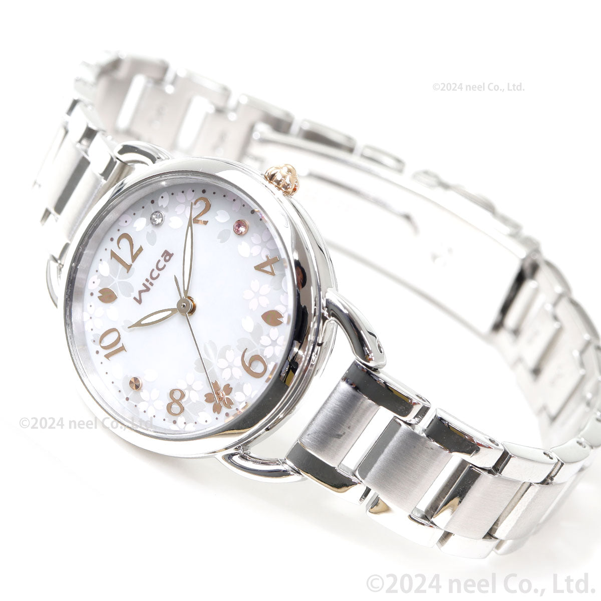 シチズン ウィッカ CITIZEN wicca ソーラーテック サクラ限定モデル 腕時計 レディース KP6-014-21 替えバンド付属【2025 新作】
