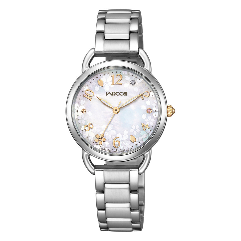 シチズン ウィッカ CITIZEN wicca ソーラーテック サクラ限定モデル 腕時計 レディース KP6-014-21 替えバンド付属【2025 新作】