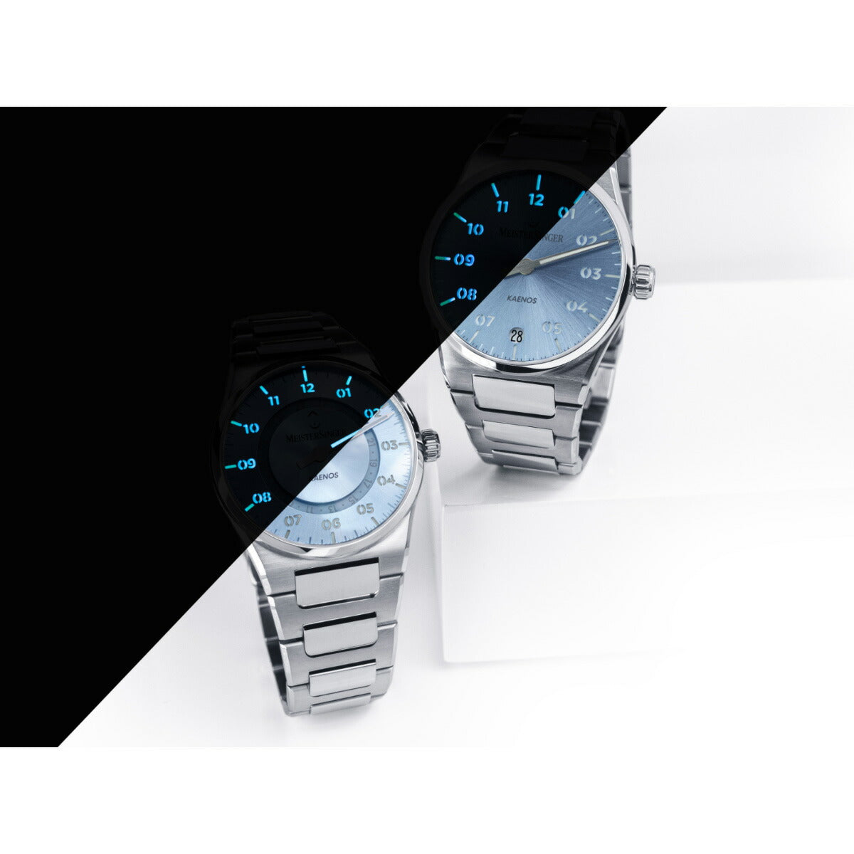 マイスタージンガー MeisterSinger カエノス オープンデイト サンバースト アイスブルー Kaenos Open Date 自動巻き 腕時計 KSOD914【2025 新作】