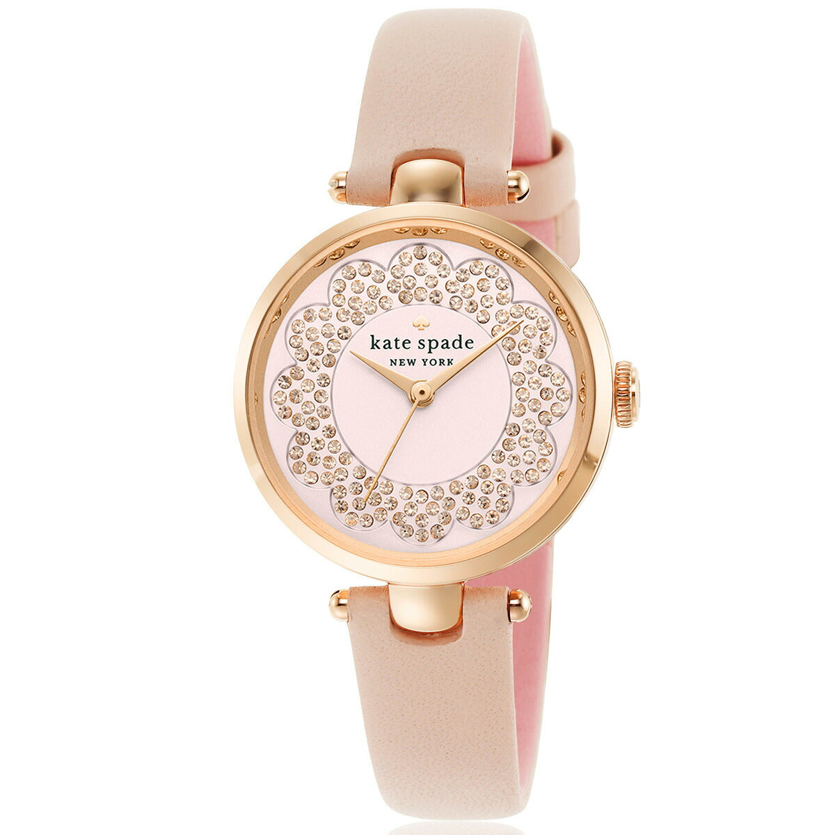 ケイトスペード ニューヨーク kate spade new york 腕時計 レディース ホランド スリーハンド ピンク レザーウォッチ KSW1740