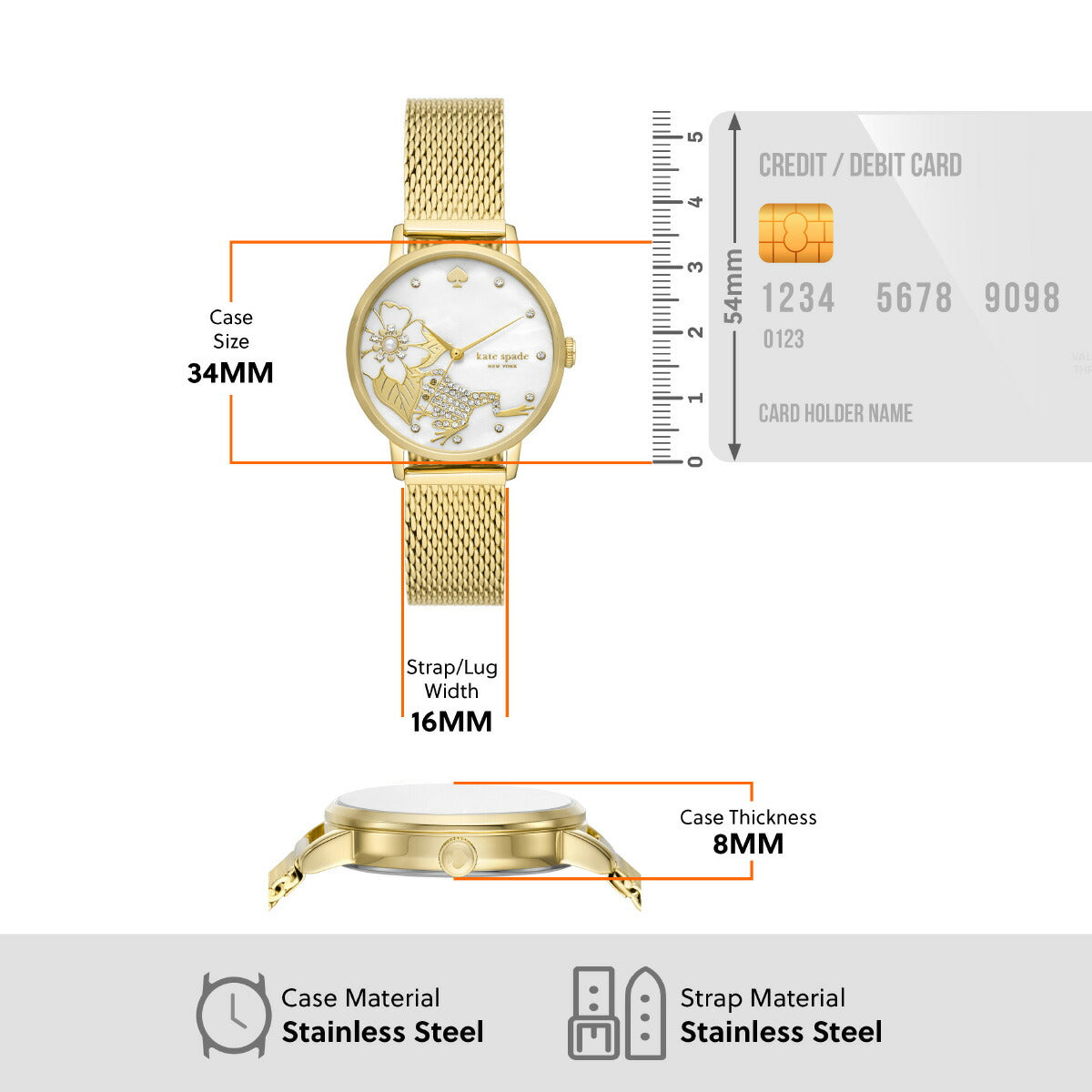ケイトスペード ニューヨーク kate spade new york 腕時計 レディース ステンレススチールウォッチ KSW1827