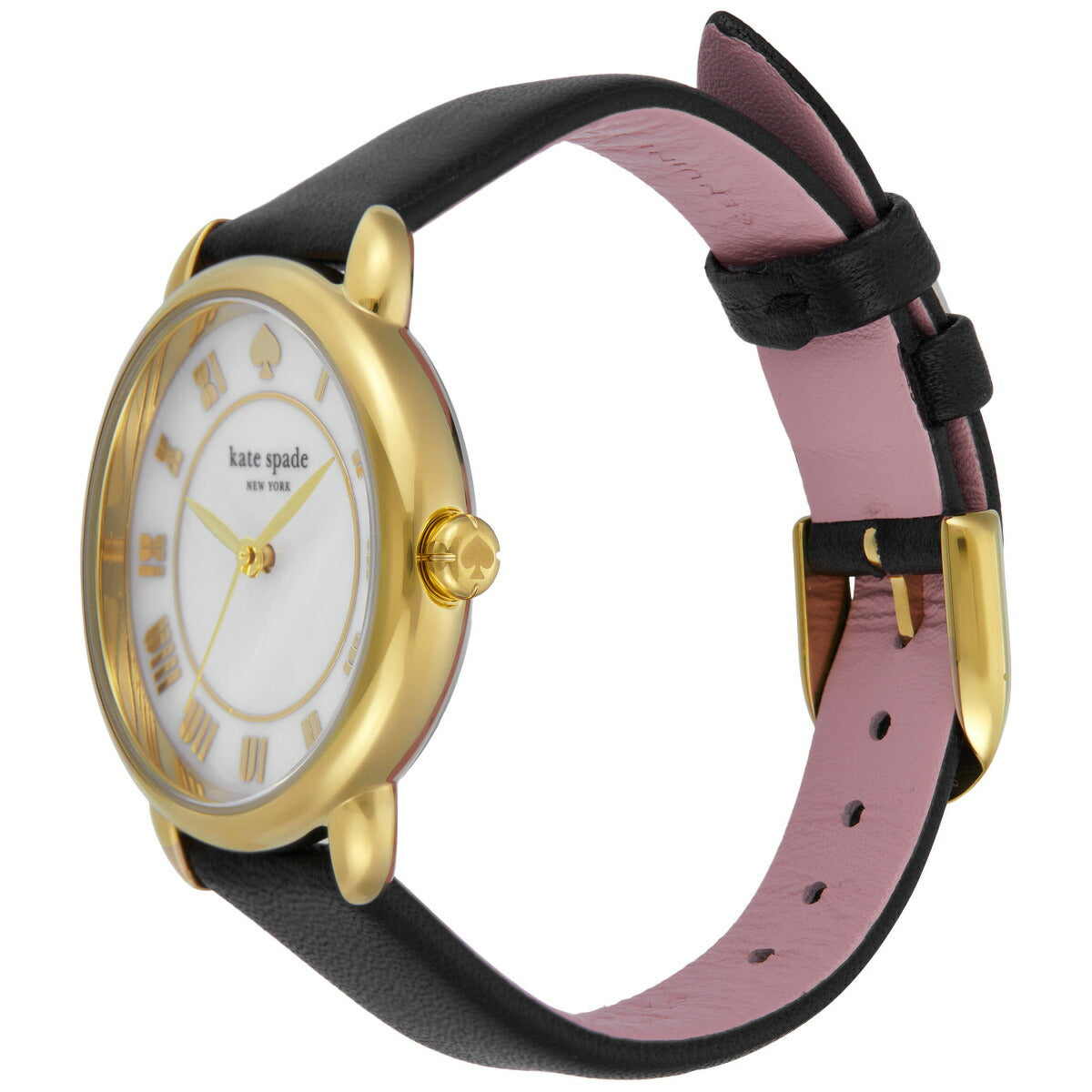 ケイトスペード ニューヨーク kate spade new york 腕時計 レディース LILY AVENUE ブラックレザーウォッチ KSW1840