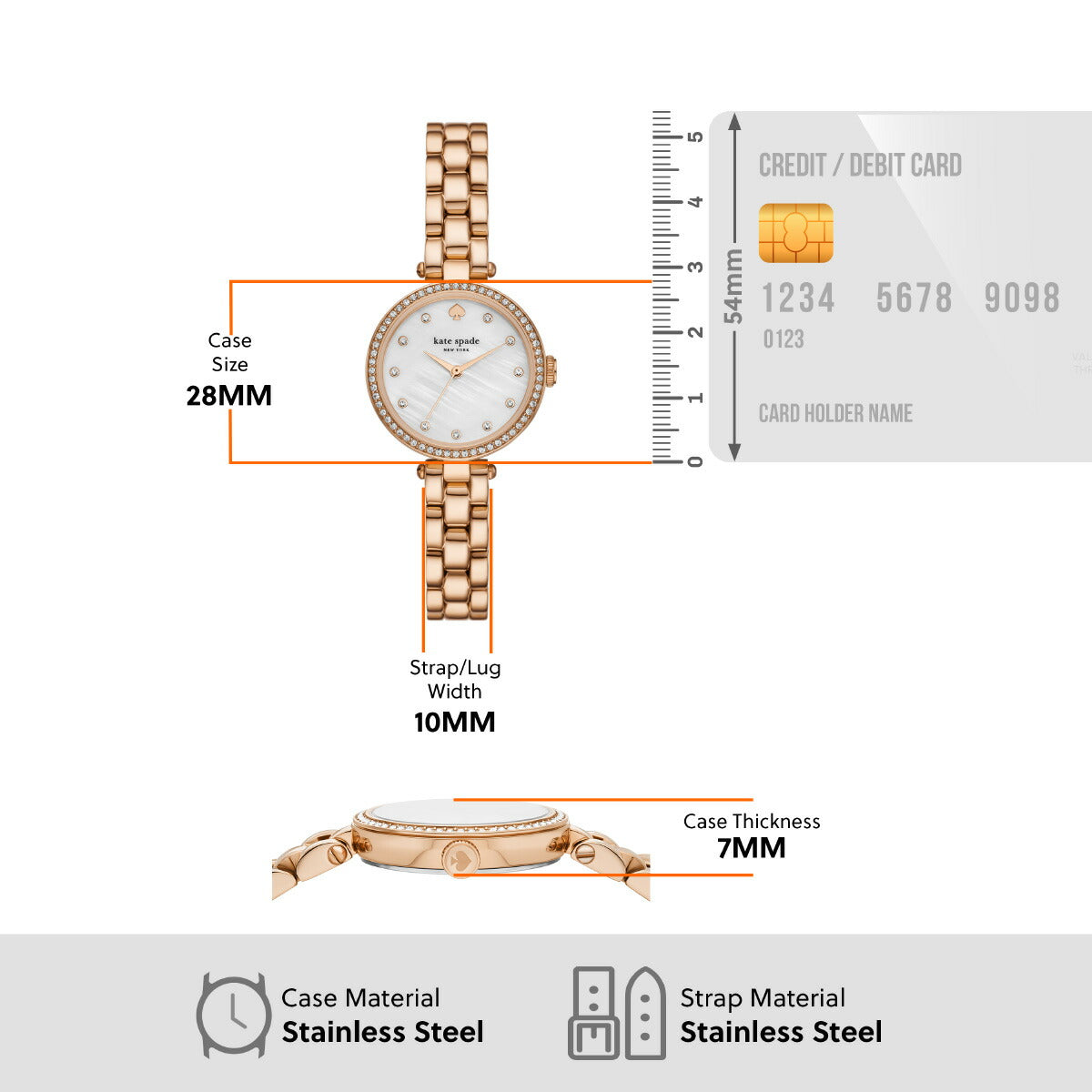 ケイトスペード ニューヨーク kate spade new york 腕時計 レディース HOLLAND ローズゴールドトーン ステンレススチールウォッチ KSW1845