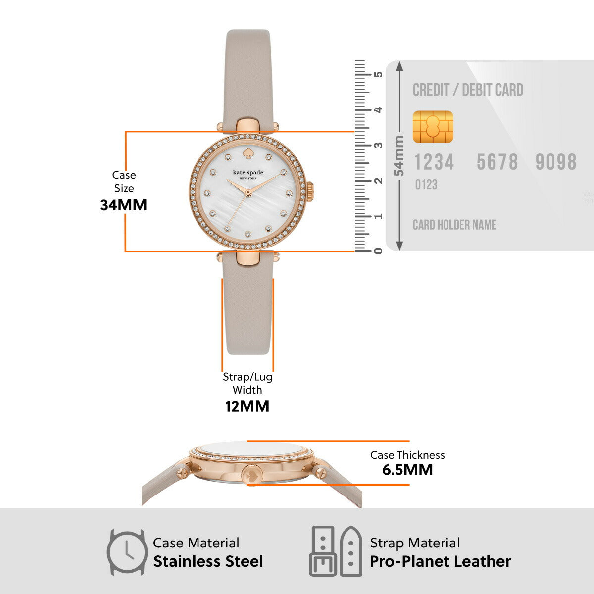 ケイトスペード ニューヨーク kate spade new york 腕時計 レディース HOLLAND グレーレザーウォッチ KSW1846
